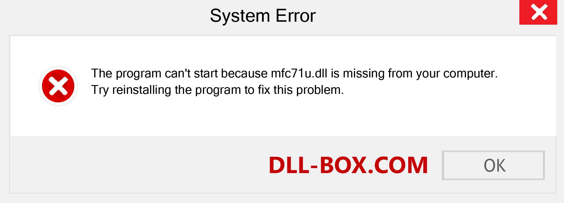  mfc71u.dll file is missing?. Download for Windows 7, 8, 10 - Fix  mfc71u dll Missing Error on Windows, photos, images